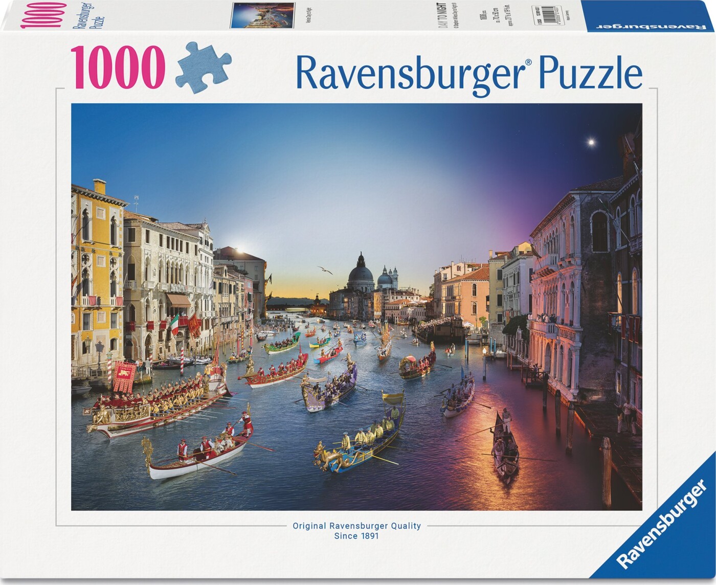 Ravensburger Puslespil - 1000 Brikker - Venedig Dag Og Nat