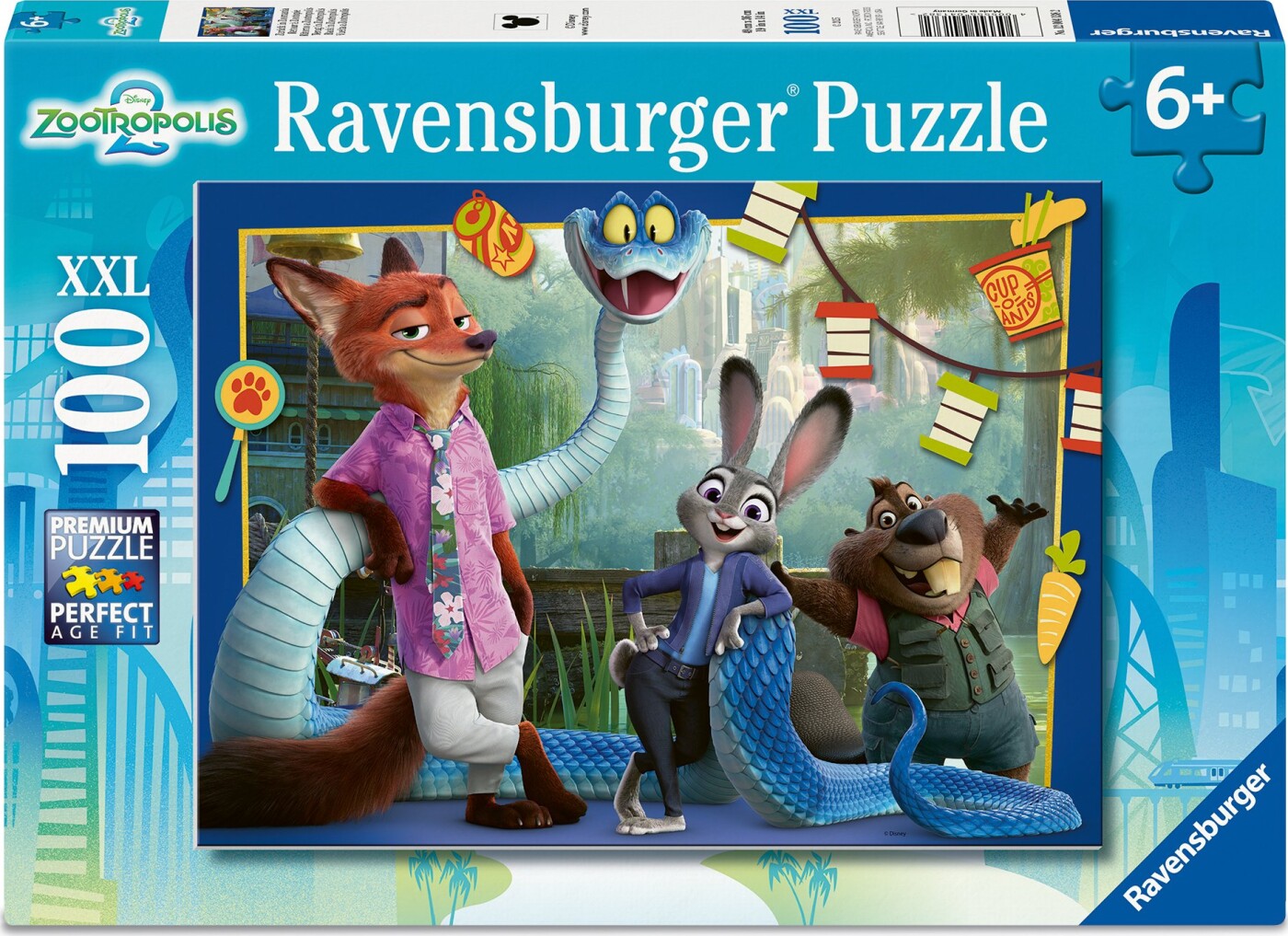 Ravensburger Puslespil - Zootropolis 2 - 100 Xxl Brikker