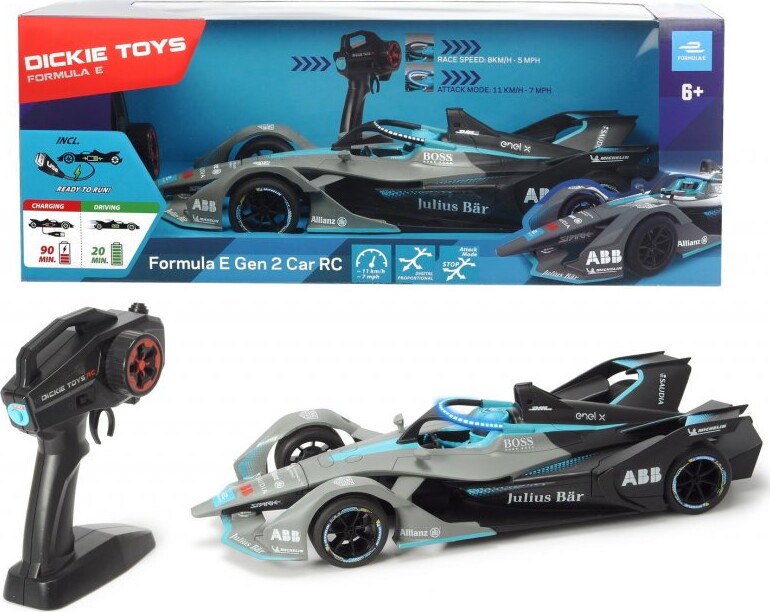 Dickie Toys - Fjernstyret Rc Bil Til Børn - Formula E Gen 2