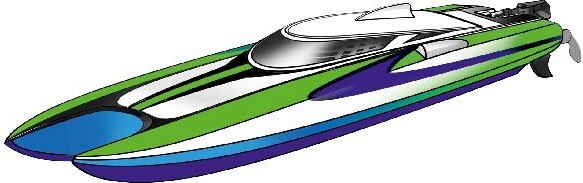Billede af Revell Control - X-treme Fjernstyret Speedbåd - Grøn Blå