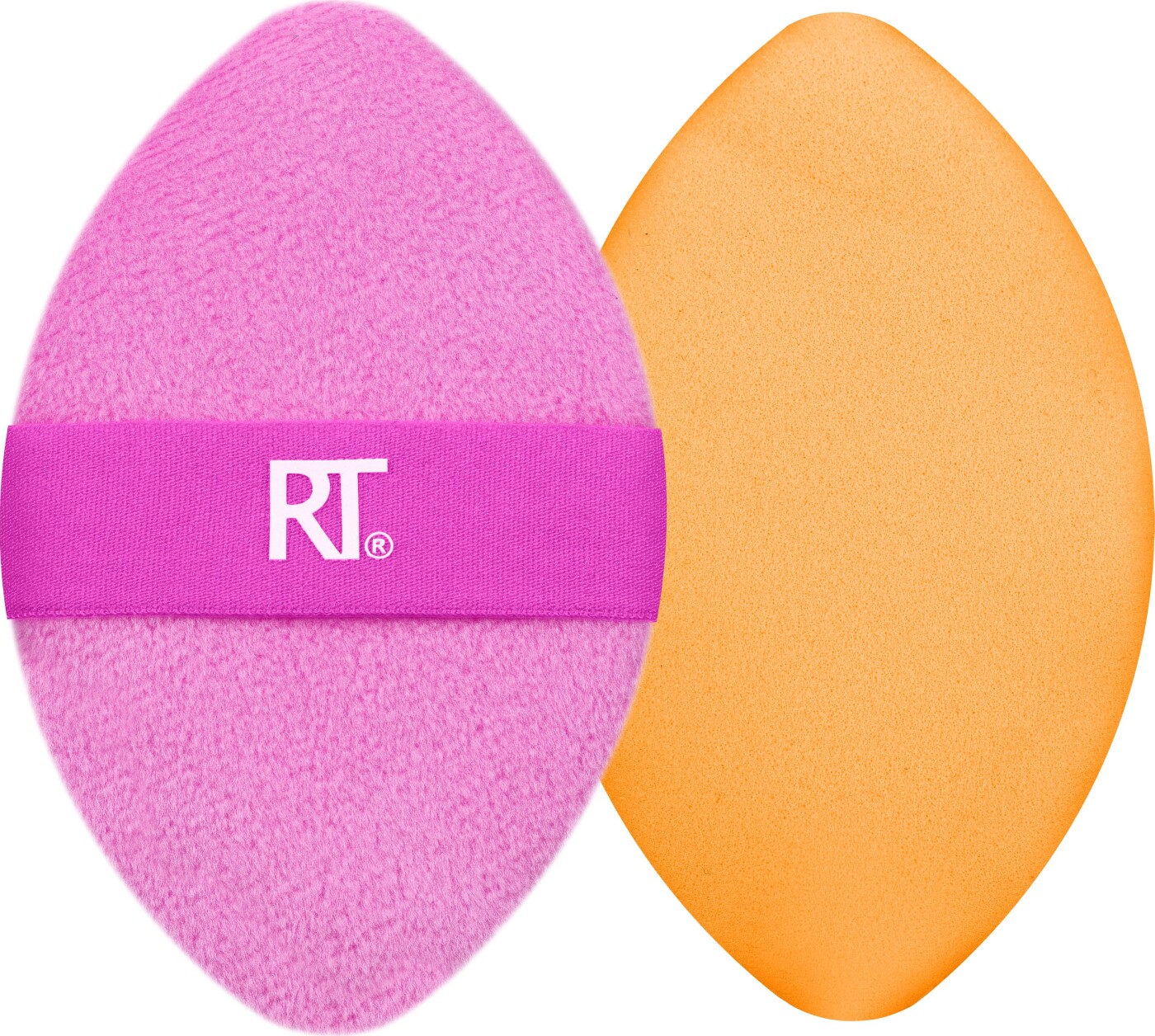 Real Techniques - Miracle 2-in1 Powder Puff Duo - Pink/orange
