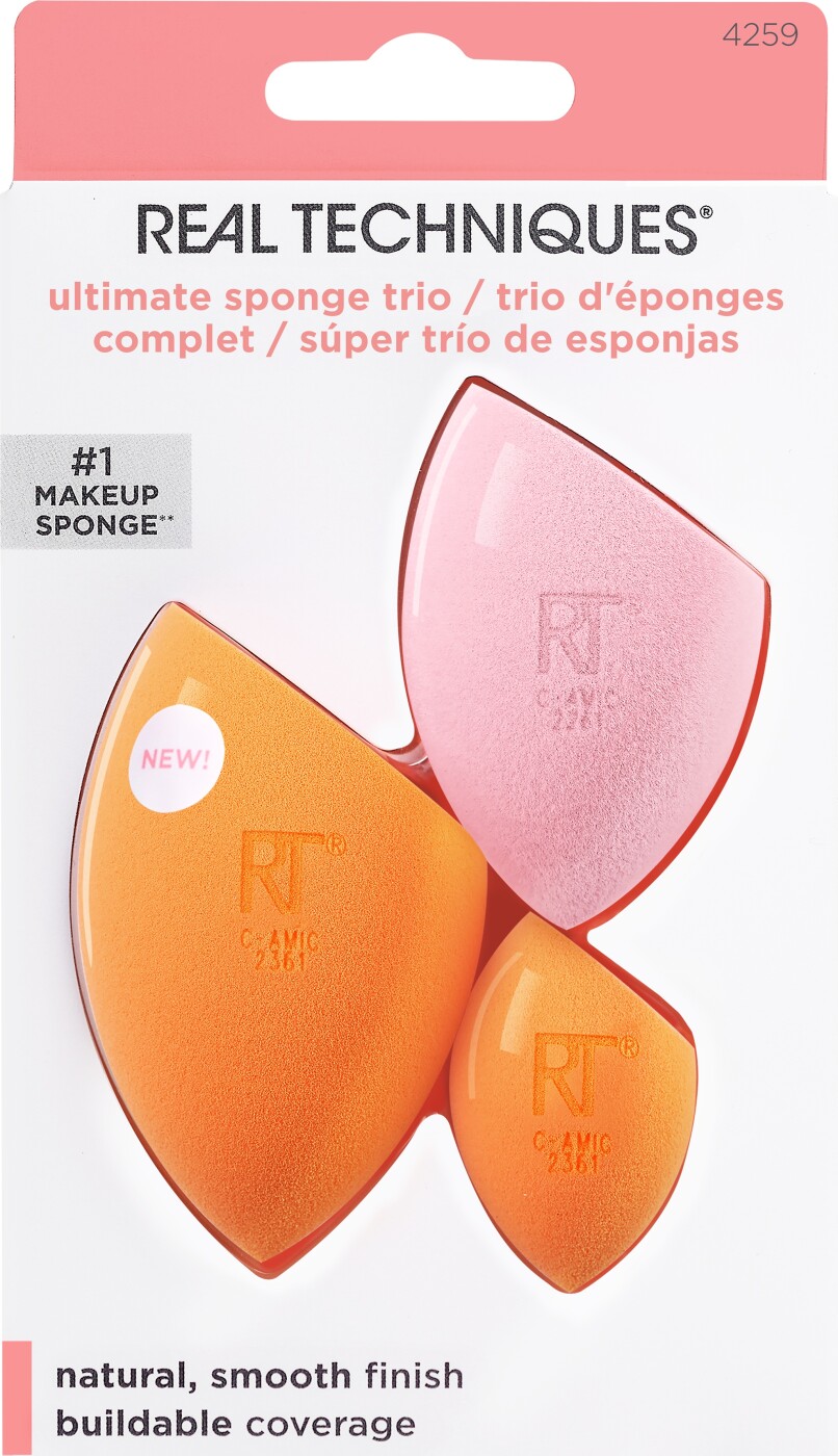 Billede af Real Techniques - Ultimate Sponge Trio - Orange Og Rosa - 3 Stk