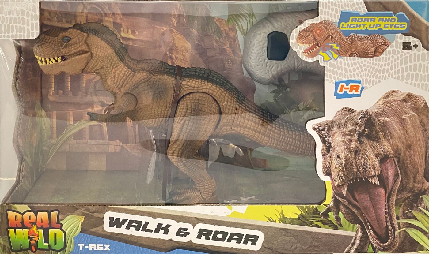 Fjernstyret Dinosaur Legetøj – T-rex – Walk & Roar – Real Wild