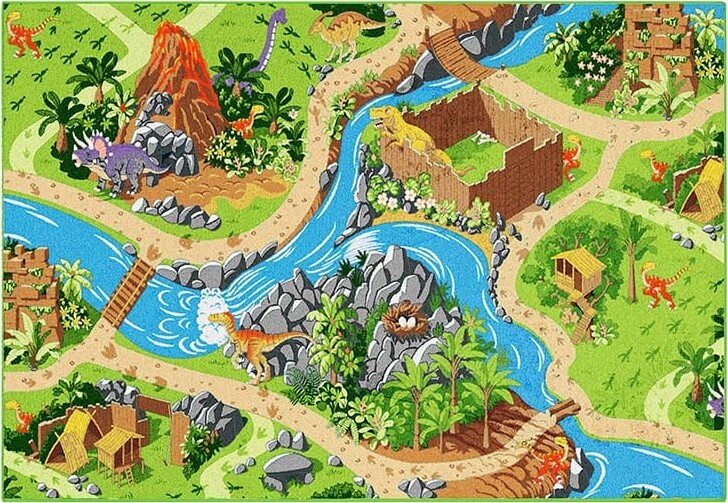 Rebel - Legetæppe - Dino Verden - 95 X 133 Cm