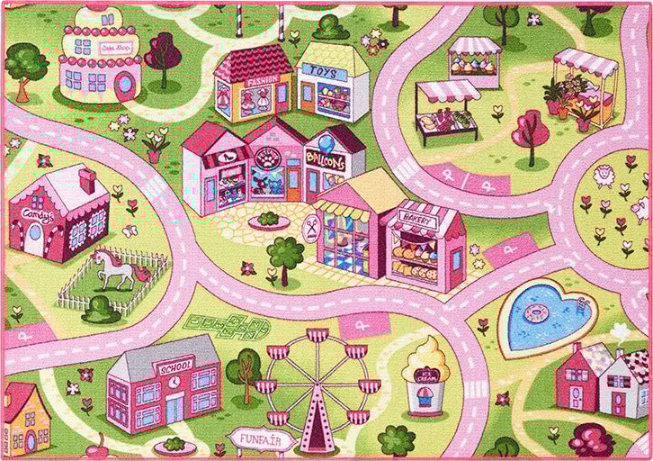 Rebel - Legetæppe - Pink Tivoli - 95 X 133 Cm