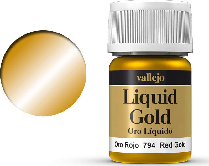 Vallejo - Liquid Gold Metallic - Red Gold 35 Ml