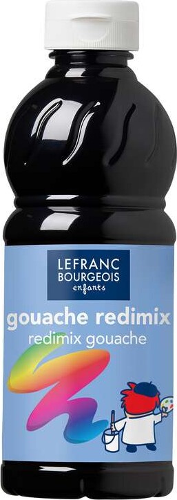 Lefranc & Bourgeois - Gouache Maling - Redimix - Sort - 500 Ml - Lefranc Bourgeois