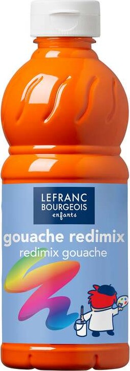 Lefranc & Bourgeois - Gouache Maling - Redimix - Brilliant Orange - 500 Ml - Lefranc Bourgeois