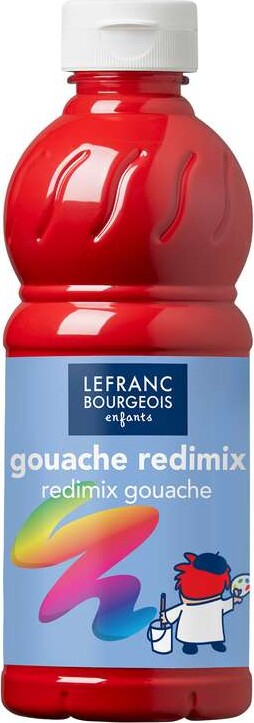 Lefranc & Bourgeois - Gouache Maling - Redimix - Brilliant Rød - 500 Ml - Lefranc Bourgeois