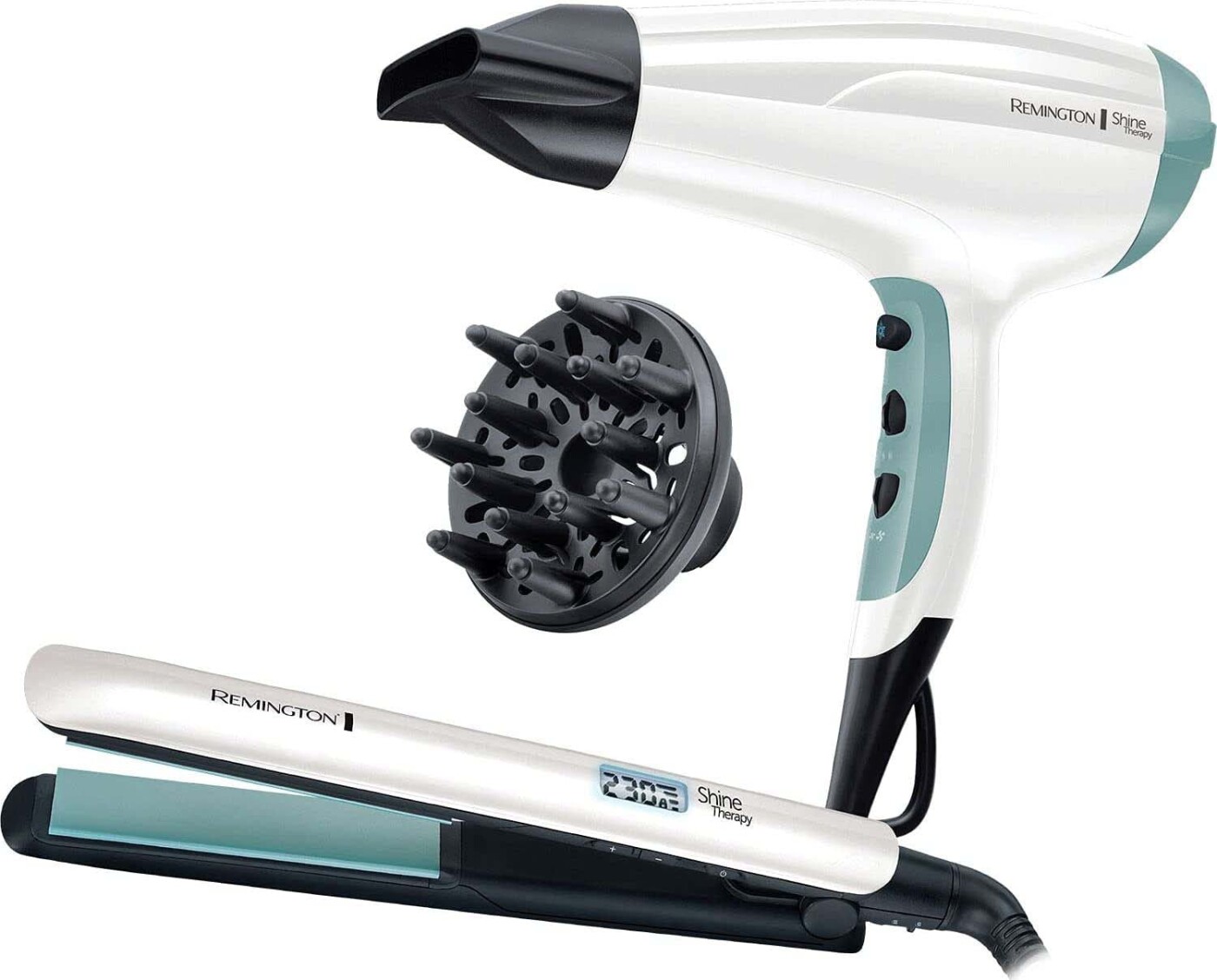 Remington S8500gp - Shine Therapy Hårtørrer Glattejern Gift Set