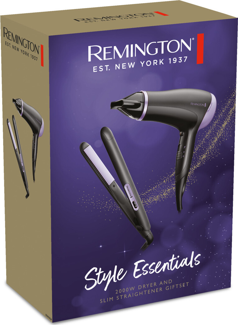 Remington D3016gp - Style Essentials Gift Set - Hair Dryer & Straightener