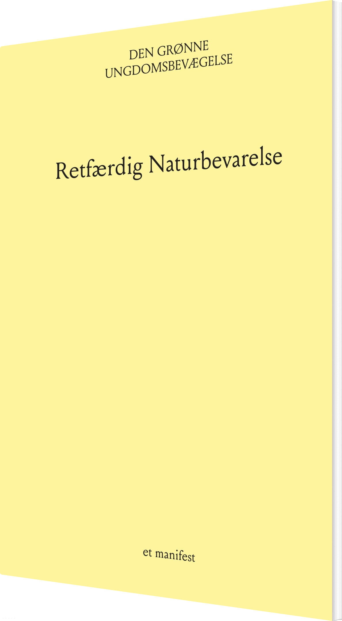 Retfærdig Naturbevarelse Den Grønne Ungdomsbevægelse Bog