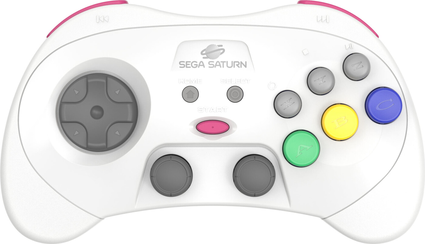 Retro-bit - Sega Saturn Pro Controller - White