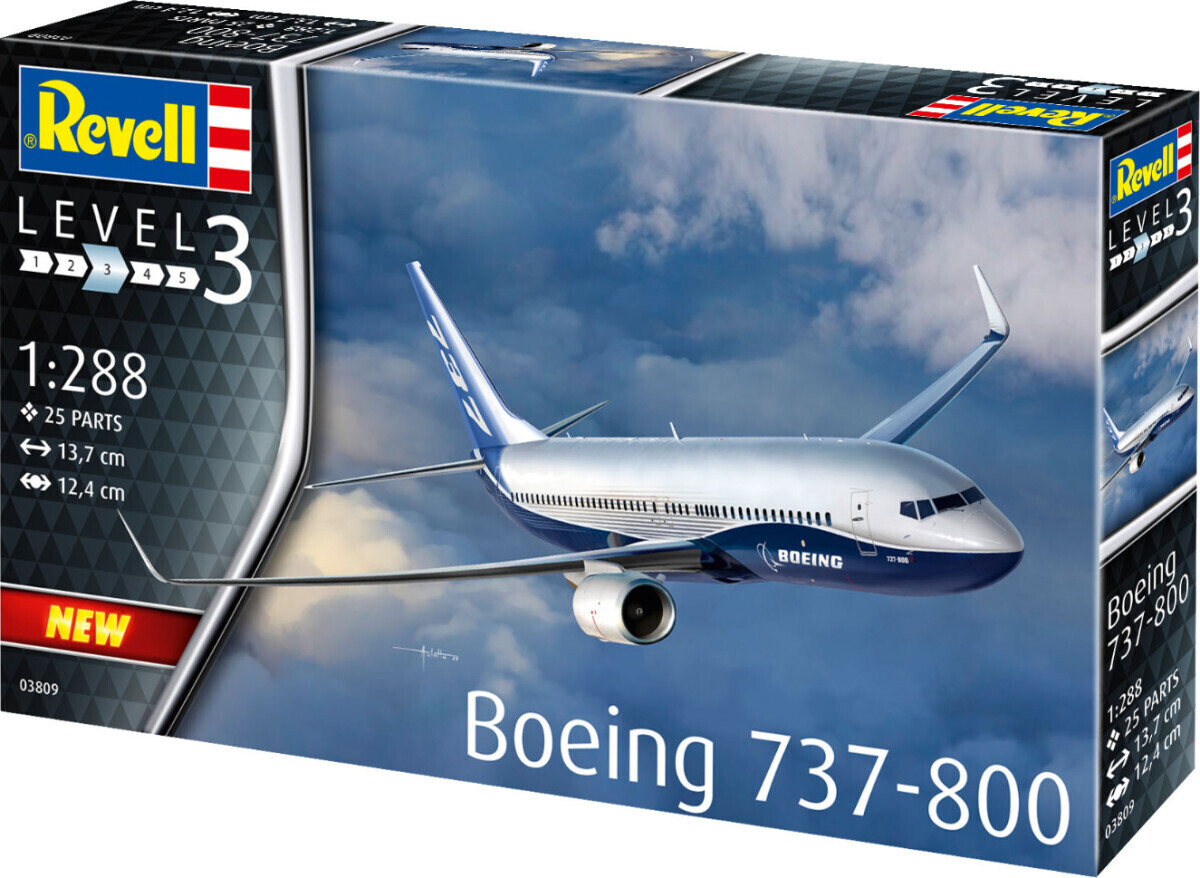 Revell - Boeing 737-800 - Level 3 - 1:288 - 03809