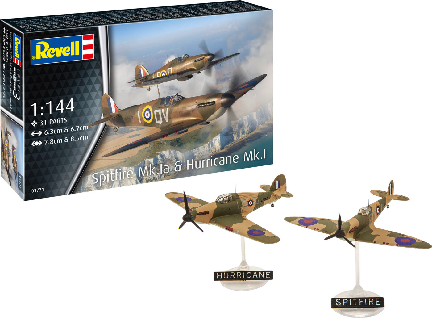 Revell - Supermarine Spitfire Mk.ia & Hawker Hurricane Mk.i - 03771