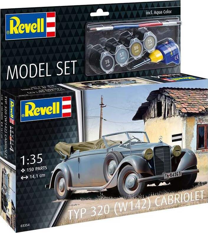 Revell - Typ 320 W142 Cabriolet Model Byggesæt - 1:35 - 63354