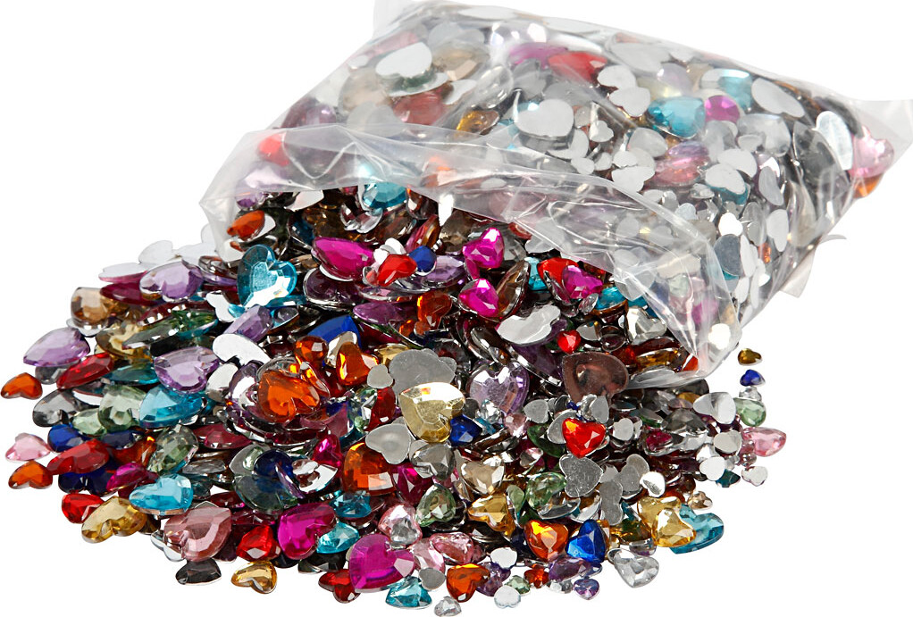 Rhinsten - Forskellige Farver - ø 6+10+14 Mm - 2520 Stk. billede