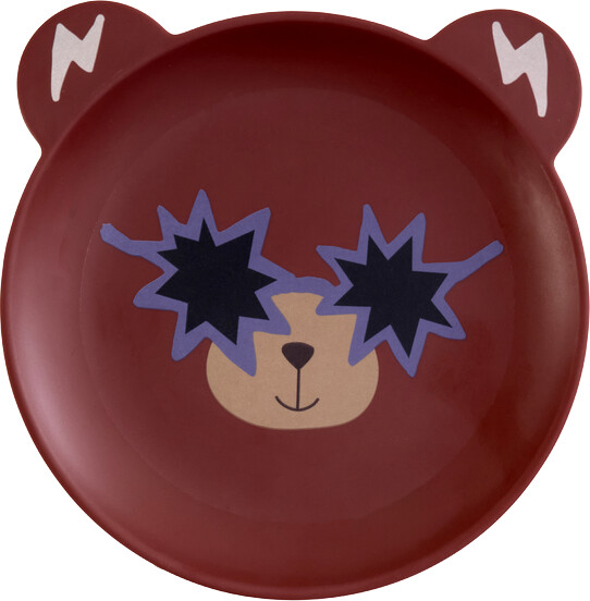 Rice - Kids Plate - Bear Print - Mat Finish