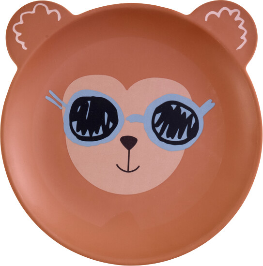 Rice - Kids Plate - Monkey Print - Mat Finish
