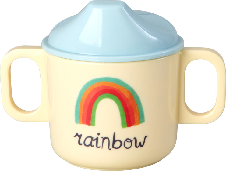Rice - Melamine 2 Handle Baby Cup With Abc Print - Blue - 250 Ml