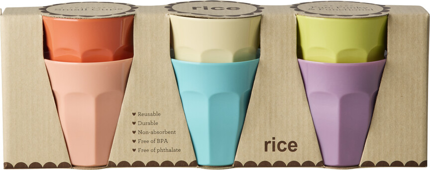 Rice Kopper - Melamin - 6 stk. - 160 ml - Glory Days Colors