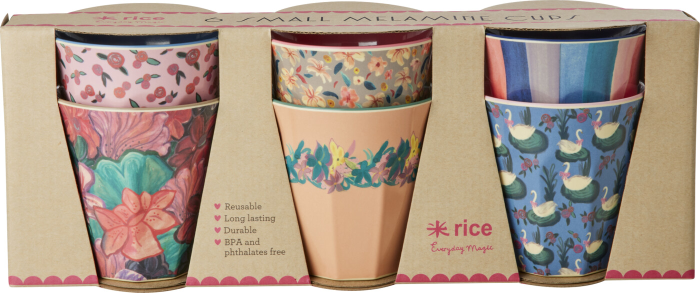 Rice - Melamine Cups With A New York Minute Prints - Small - 160 Ml