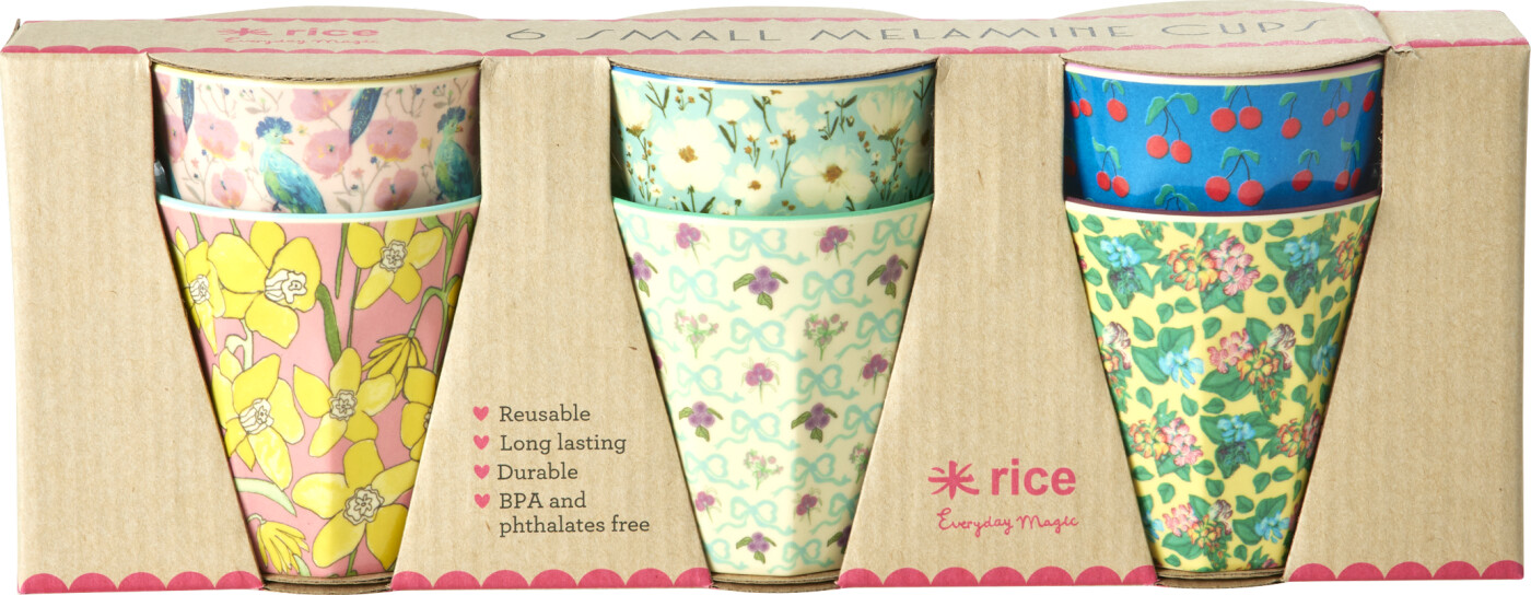 Rice - Melamine Cups With Show Your True Colors Prints - Small - 160 Ml