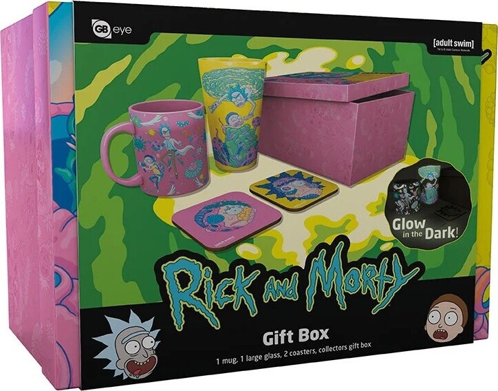 Rick And Morty - Xxl Glass + Mug + 2 Coasters - Pack - Abystyle Studio
