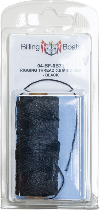 Rigging Thread 0,5 Mm X 50 M - Black - 04-bf-0b71 - Billing Boats