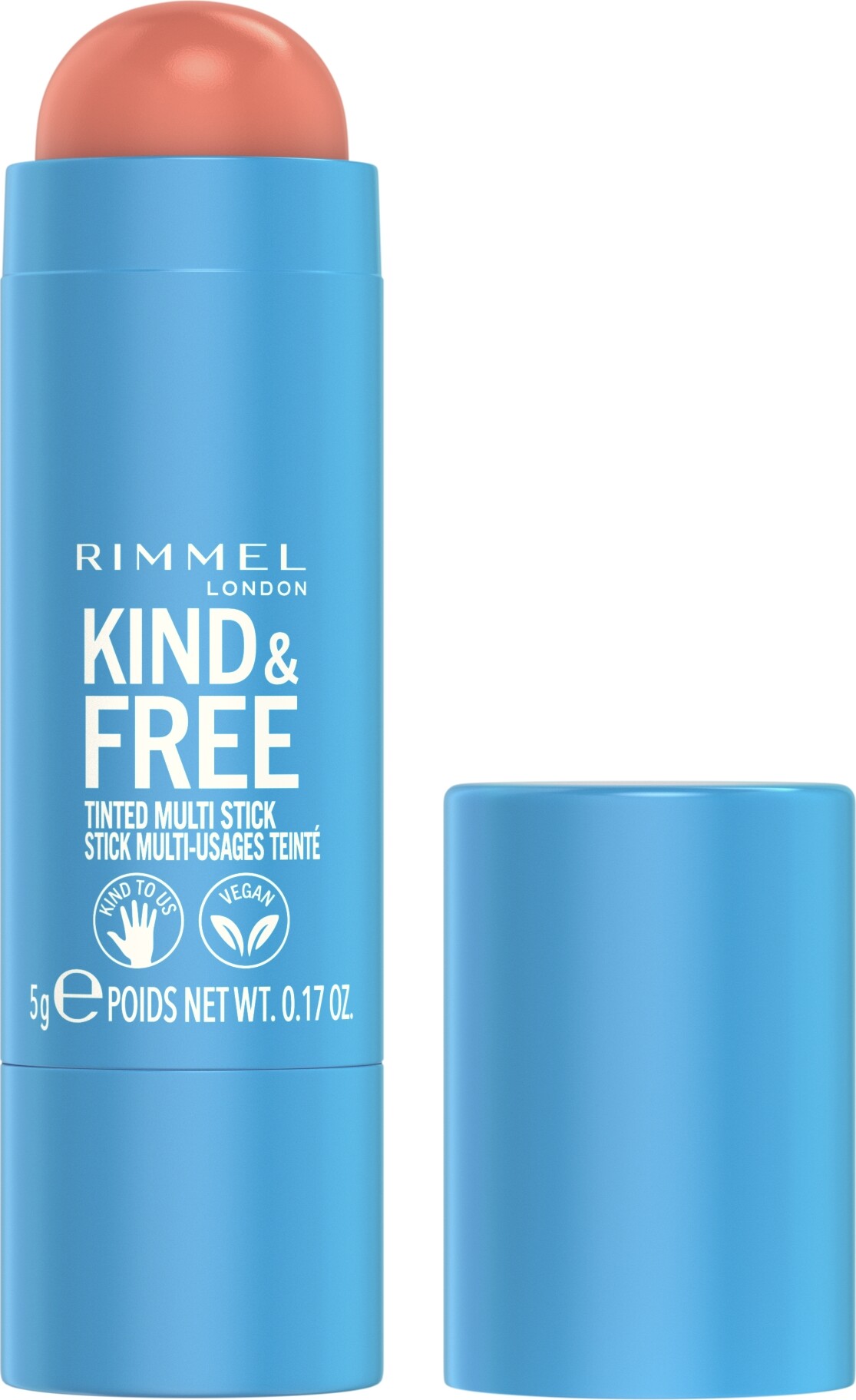 Blush stick Rimmel London Kind & Free Nº 002 Peachy Cheeks 5 g