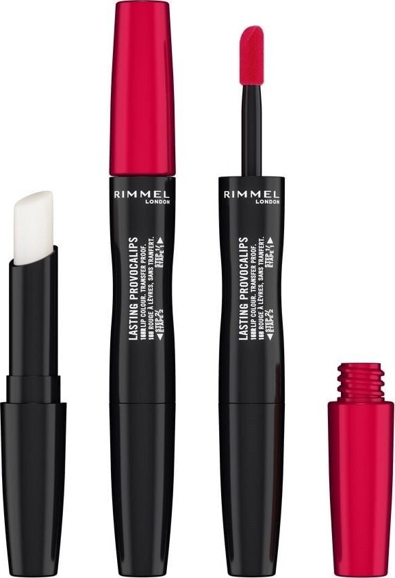 Rimmel London Lasting Provocalips Lip Colour 2-In-1 500 Kiss The Town Red