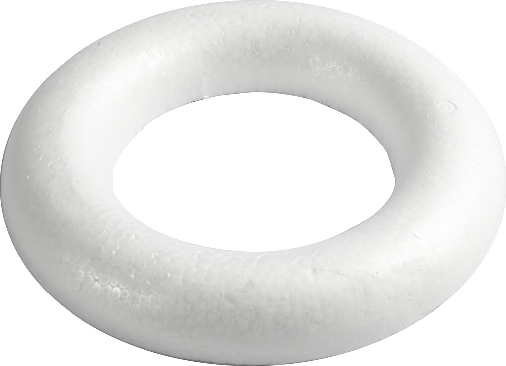 Ring Med Flad Bagside - ø 25 Cm - Tykkelse 30 Mm - Hvid - 1 Stk.