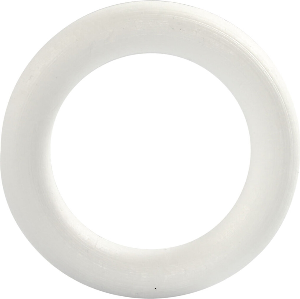 Ring - Str. 12 Cm - Tykkelse 20 Mm - Hvid - 1 Stk.