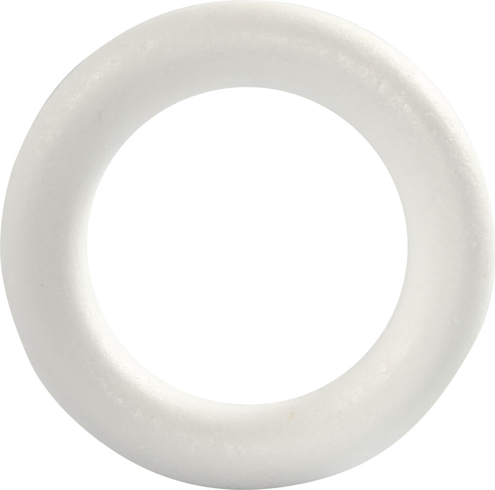 Ring - Str. 17 Cm - Tykkelse 30 Mm - Hvid - 1 Stk.