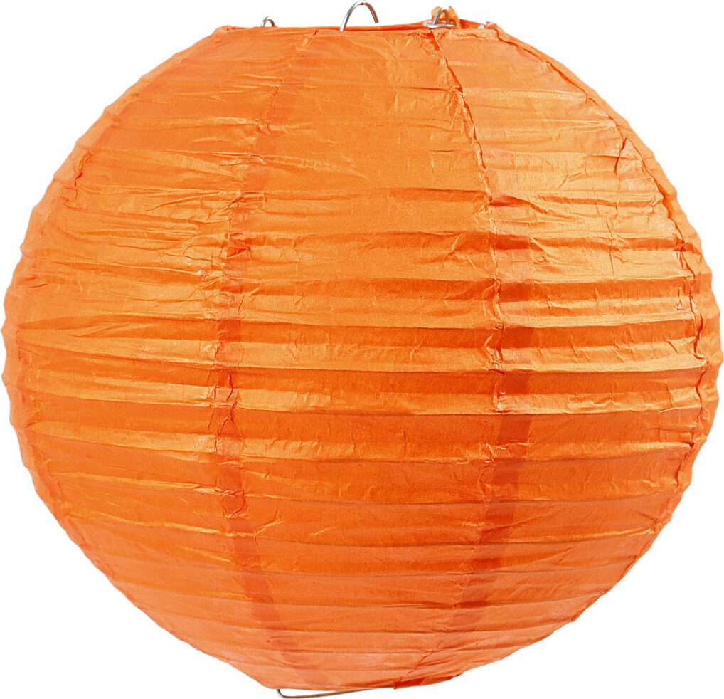 Rispapirlampe - ø 20 Cm - Orange - 1 Stk.