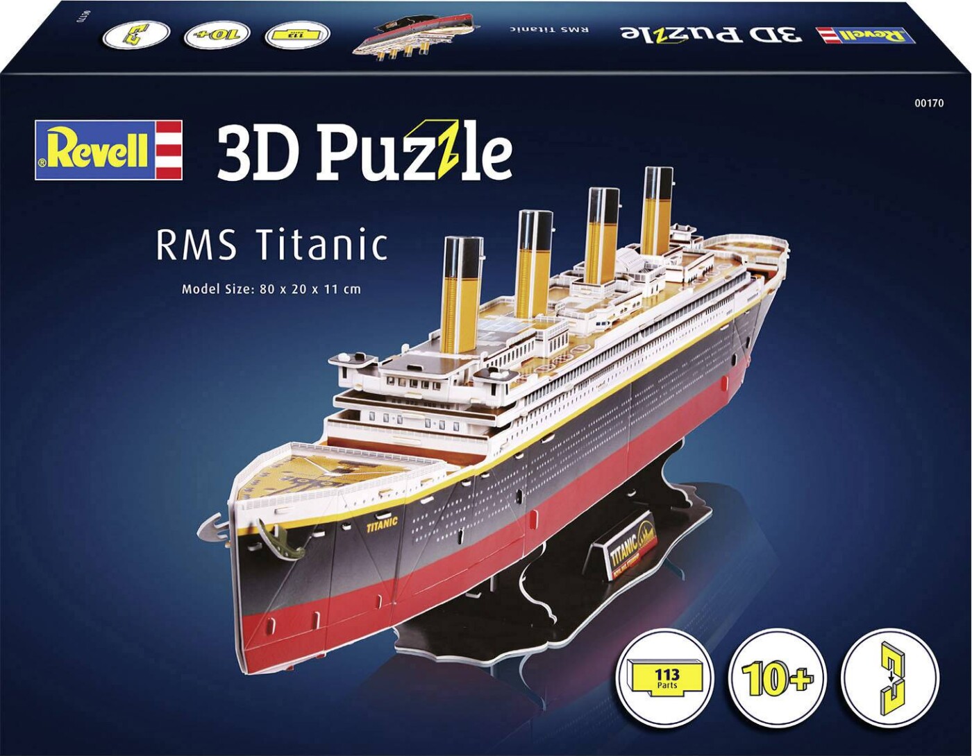 Revell 3d Puzzle - Rms Titanic - 113 Brikker - 80 Cm