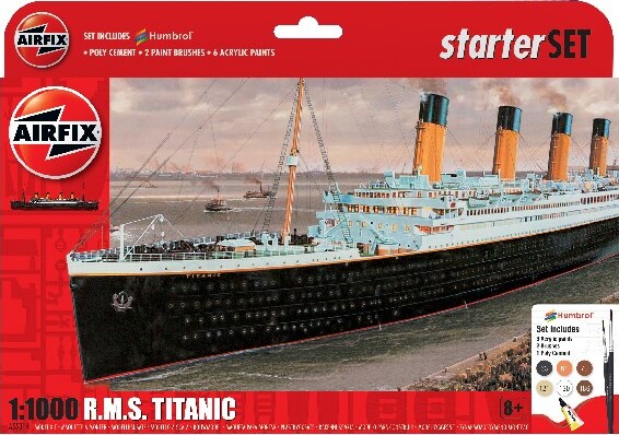 Se Airfix - Rms Titanic Skib Byggesæt Inkl. Maling - 1:1000 - A55314 hos Gucca.dk