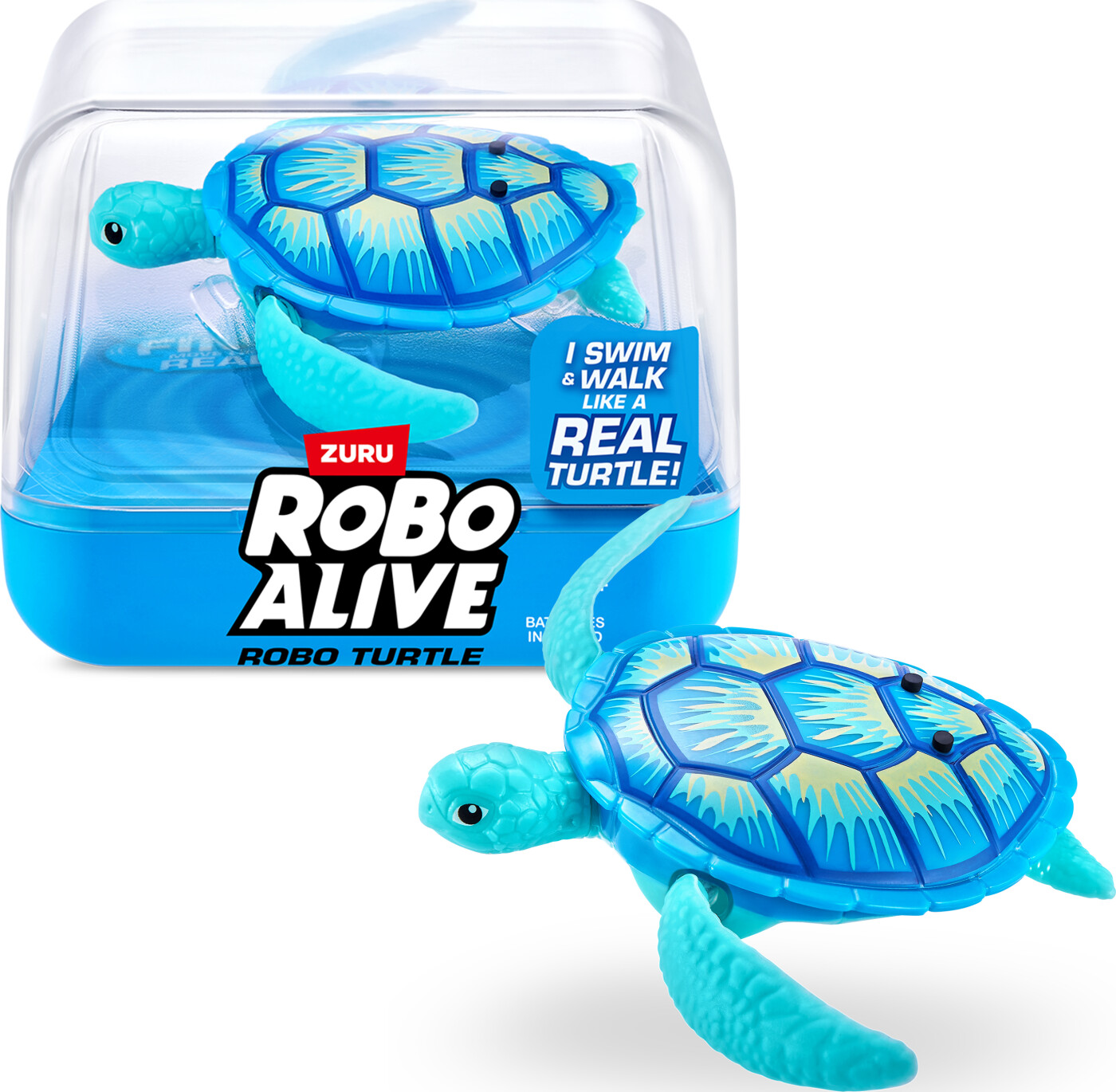 Zuru Robo Alive - Robotic Turtle - Blå Skildpadde - Series 1