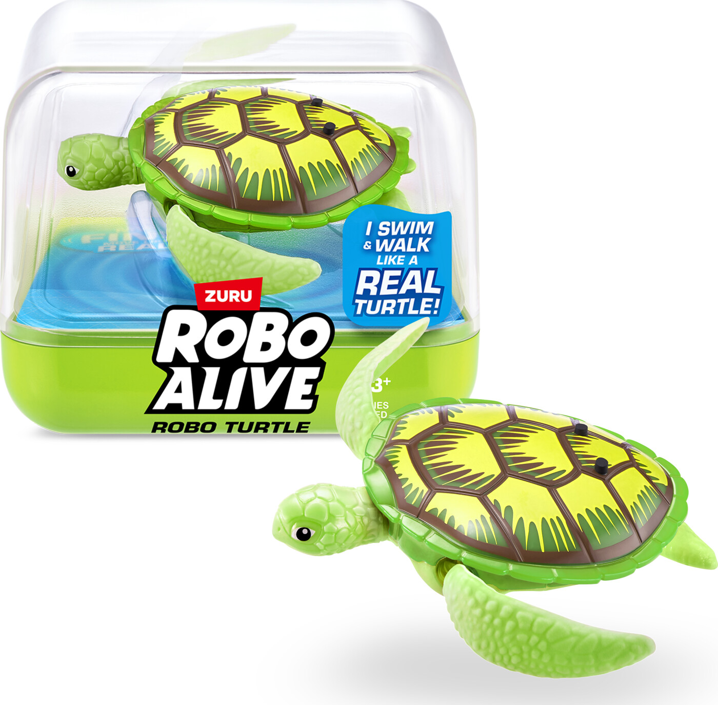 Zuru Robo Alive - Robotic Turtle - Grøn Skildpadde - Series 1