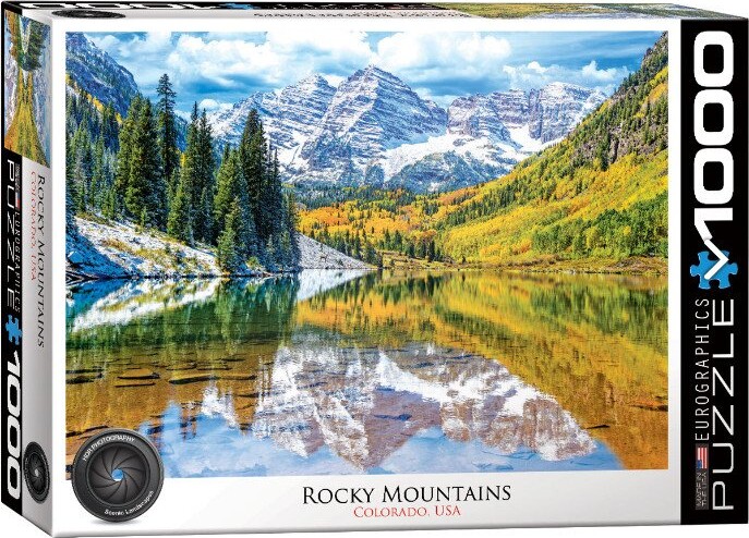 Puslespil Med 1000 Brikker - Rocky Mountains, Colrado Usa