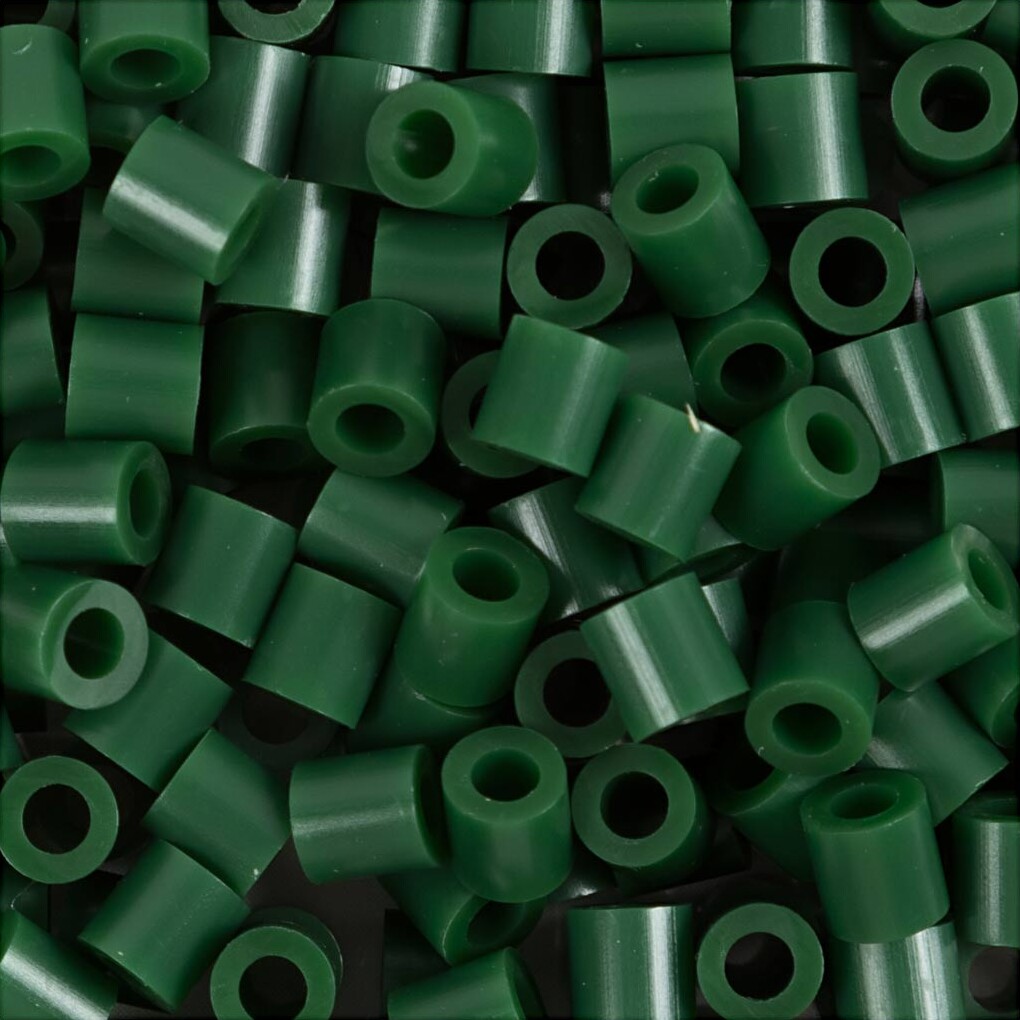 Billede af Rør Perler Til Perleplader - Medium - Grøn - 1100 Stk. - Nabbi Beads