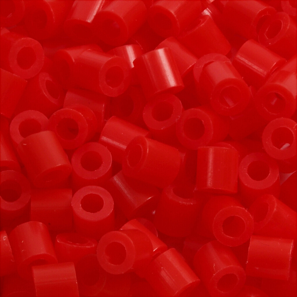 14: Rør Perler Til Perleplader - Medium - Lys Rød - 1100 Stk - Nabbi