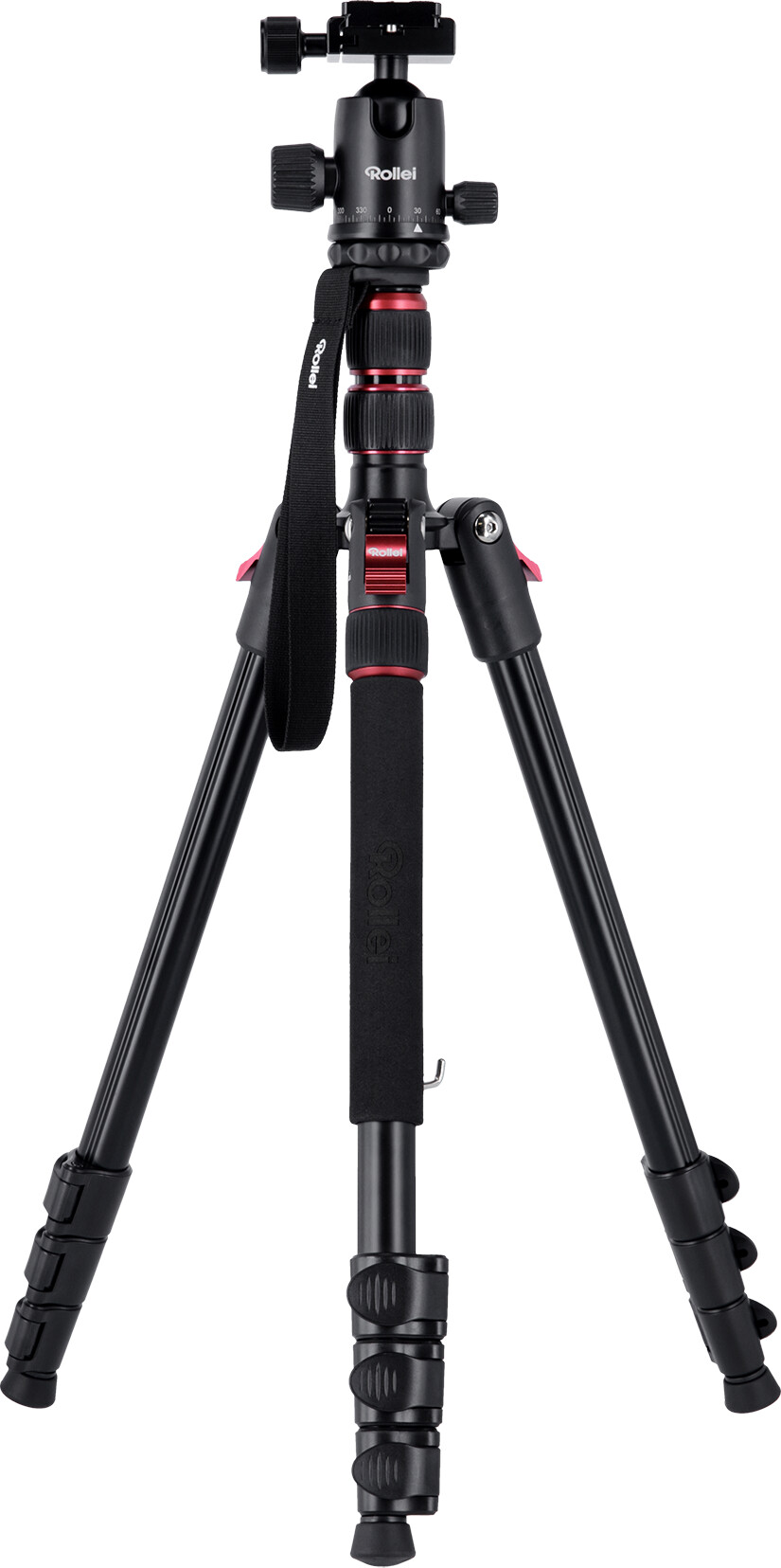 Rollei - Compact Traveler No. 2 Tripod - Aluminium - 43.5 Cm Pack Size, 44 Cm Min Height, 180 Cm Max Height