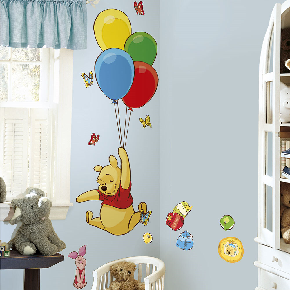 Roommates Decor - Stor Peter Plys Og Grisling - Wallstickers