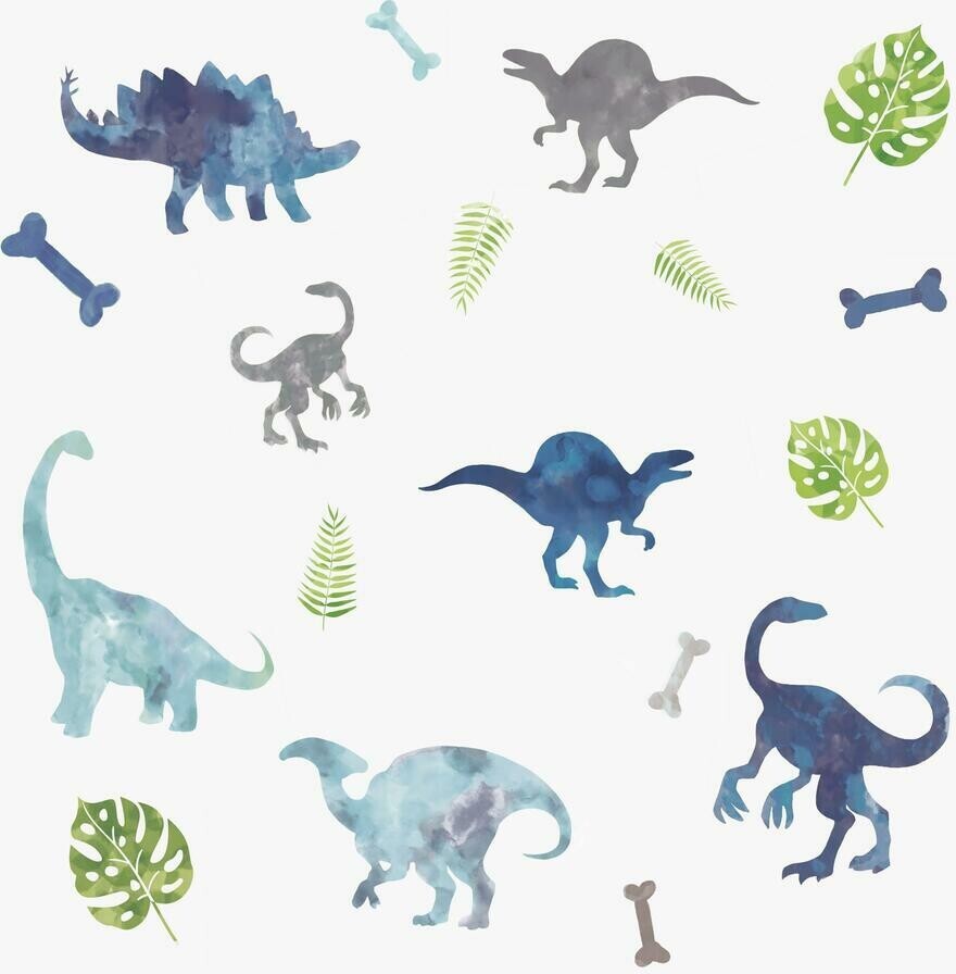 Roommates Decor - Akvarel Dinosaurer - Wallstickers