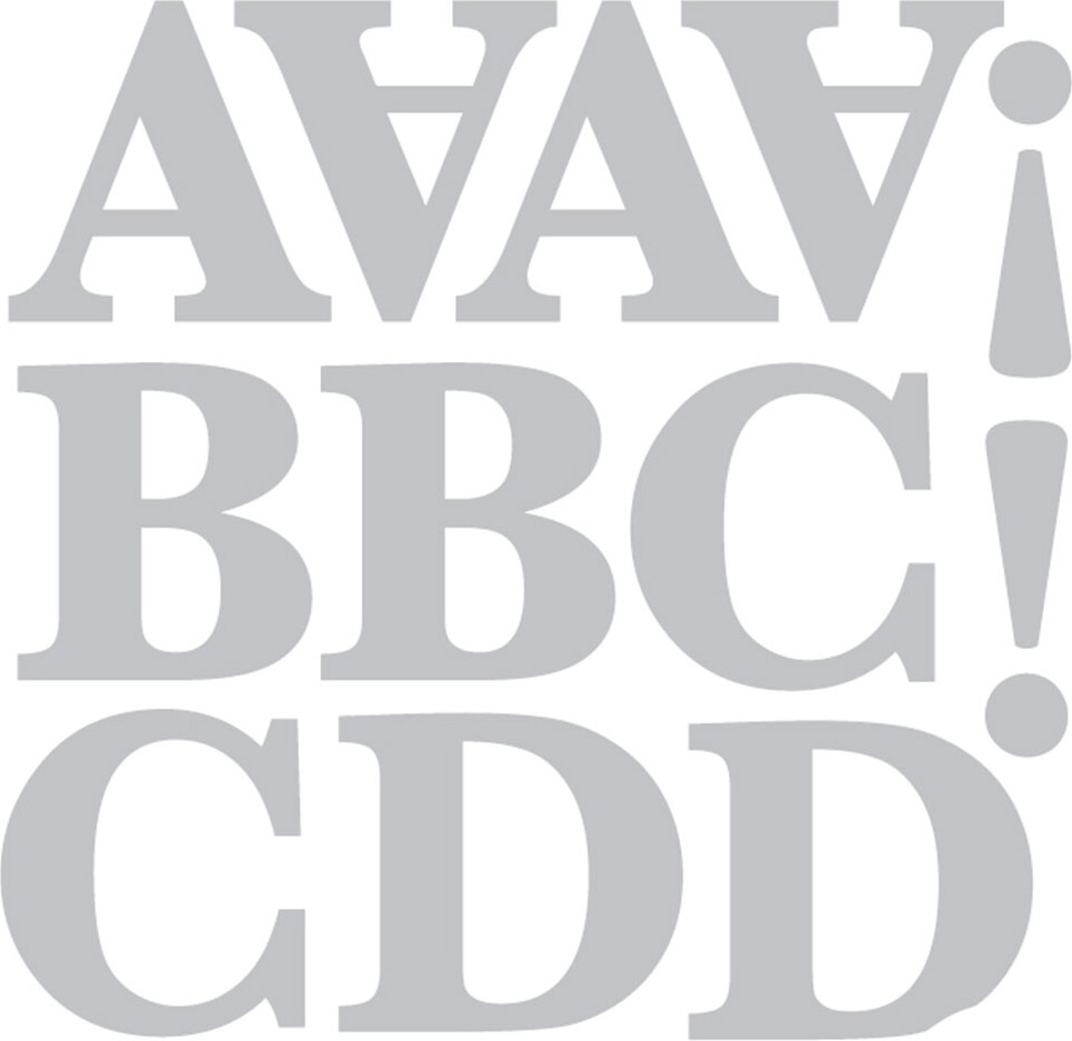 Roommates Decor - Wallstickers - Alfabet - Sølv