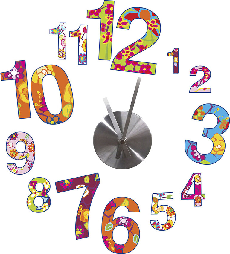 Roommates Decor - Farverigt Ur - Wallstickers
