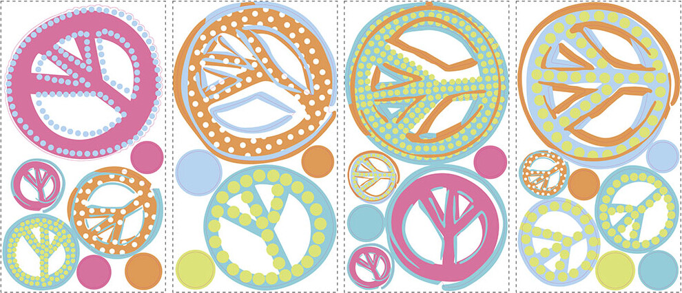 Roommates Decor - Wallstickers - Fredstegn - Glitter