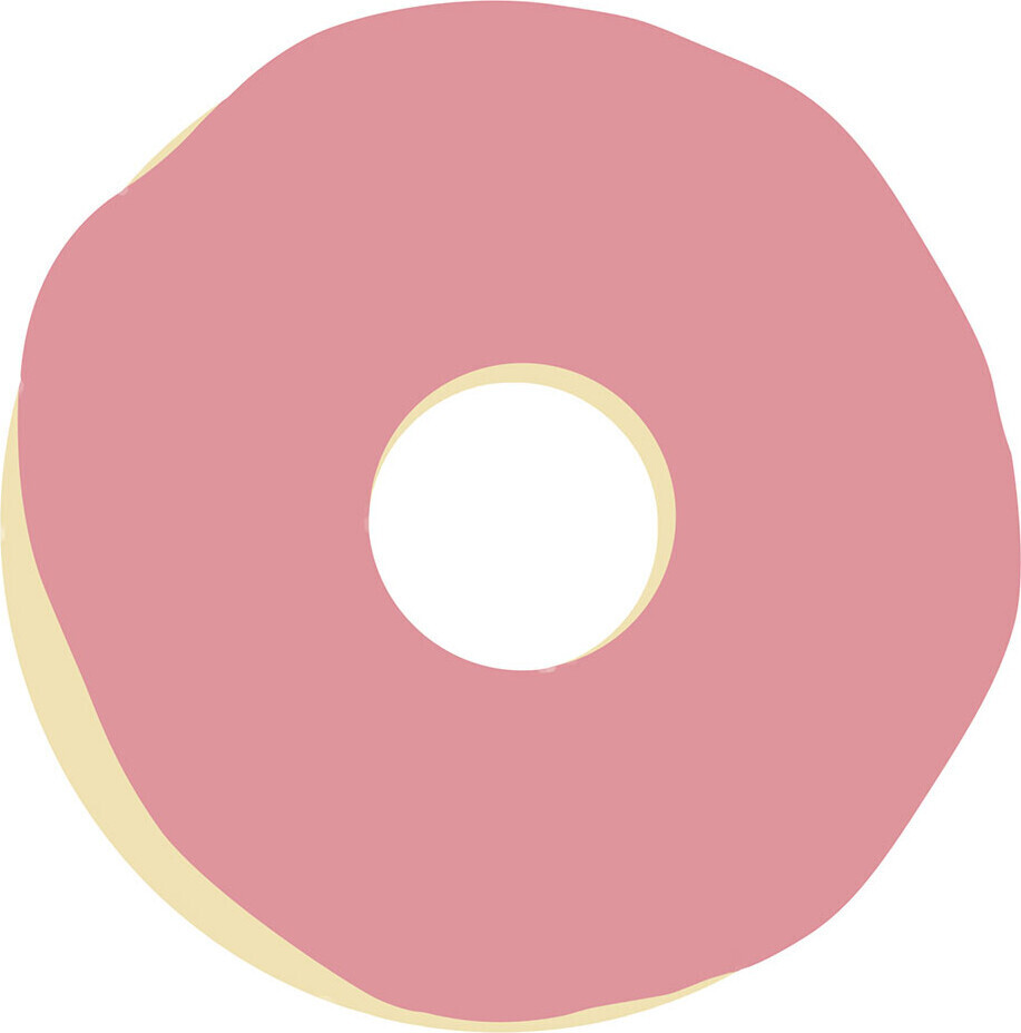 Roommates Decor - Doughnut - Pink - Wallstickers - Stor