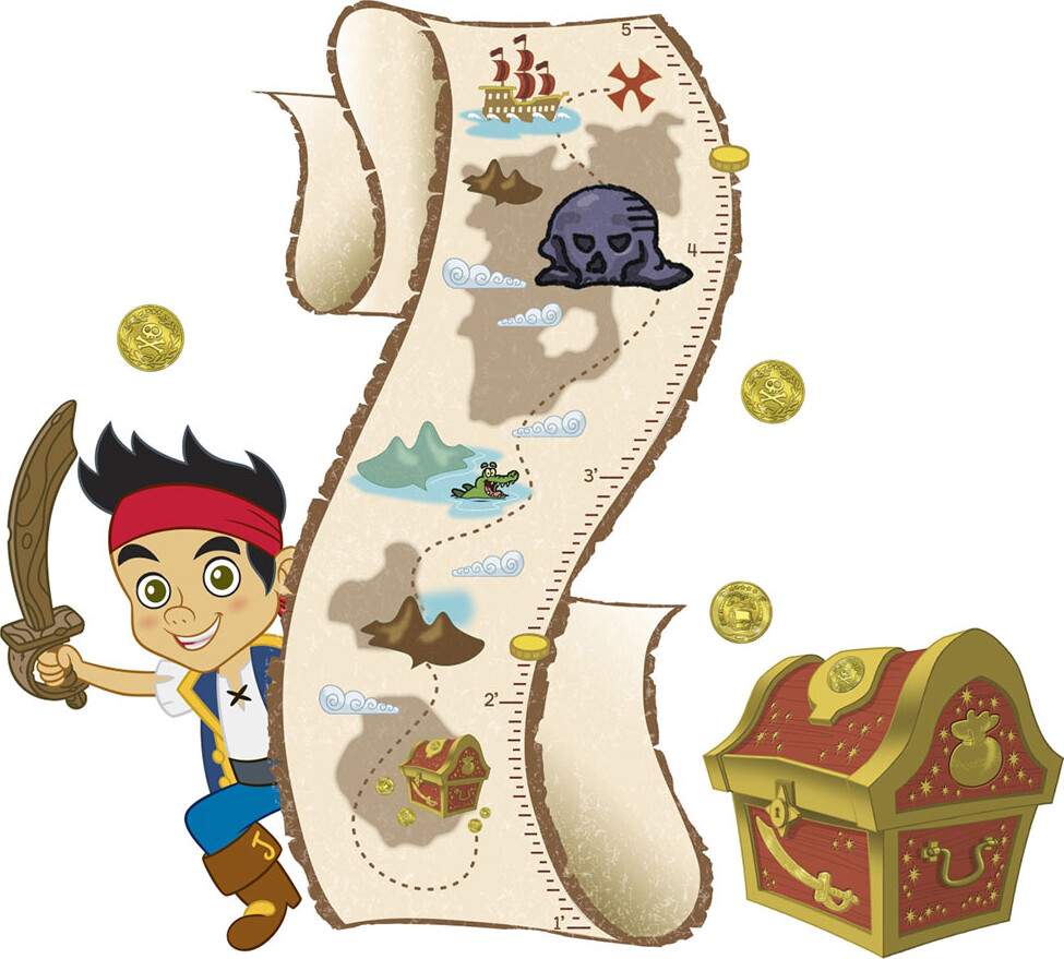 Roommates Decor - Peter Pan Og ønskeøen - Højdemåler Wallstickers